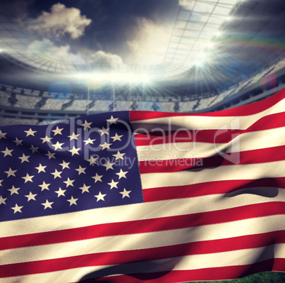 Composite image of waving flag of america