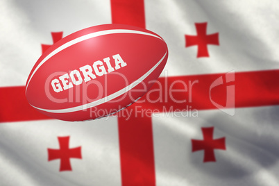 Composite image of georgia rugby ball