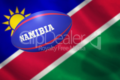 Composite image of rugby ball for namibia