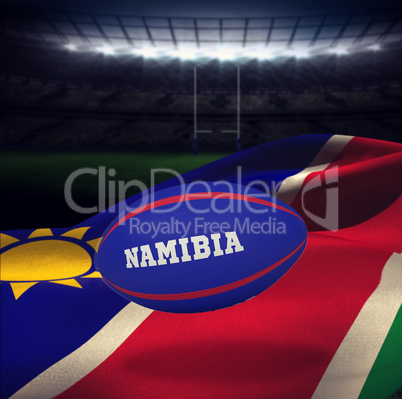 Composite image of rugby ball for namibia
