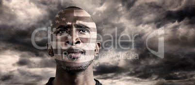 Composite image of usa rugby player