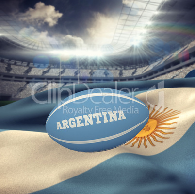 Composite image of argentina rugby ball