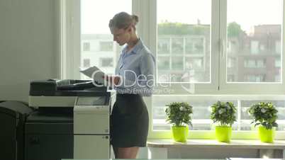 Busy Businesswoman Manager Business Woman Secretary Girl Working In Office