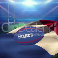 Composite image of france rugby ball