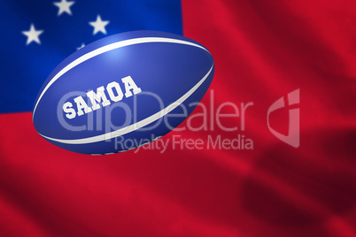 Composite image of samoa rugby ball