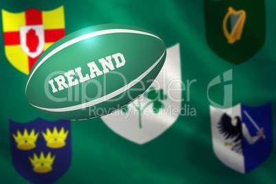 Composite image of ireland rugby ball