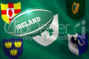 Composite image of ireland rugby ball