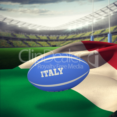 Composite image of italy rugby ball