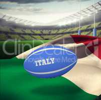 Composite image of italy rugby ball
