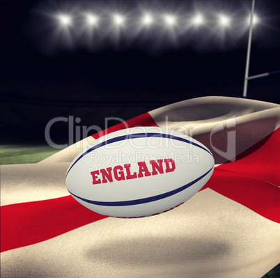 Composite image of england rugby ball