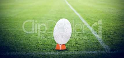 Composite image of rugby ball