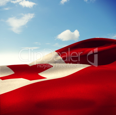 Composite image of waving tonga flag