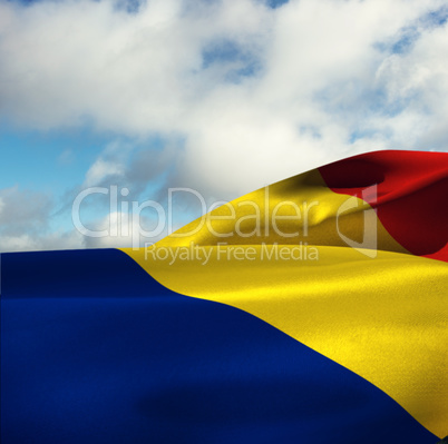 Composite image of flag of romania