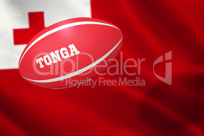 Composite image of tonga rugby ball