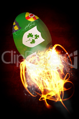 Composite image of ireland rugby ball