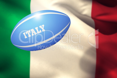 Composite image of italy rugby ball