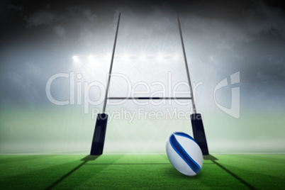 Composite image of rugby ball