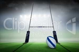 Composite image of rugby ball