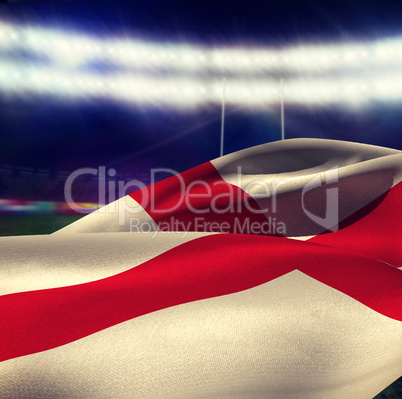 Composite image of waving flag of england