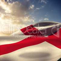 Composite image of waving flag of england