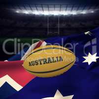 Composite image of australia rugby ball