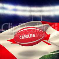 Composite image of canada rugby ball