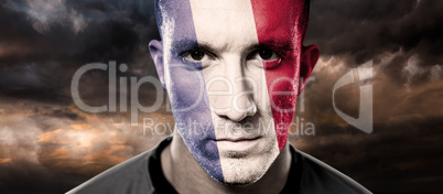 Composite image of french rugby player