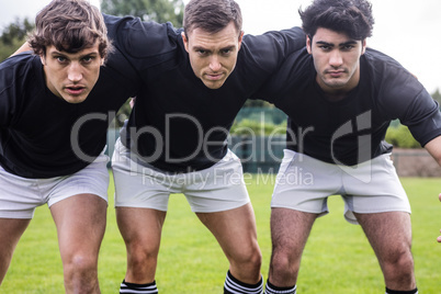 Rugby players ready to play