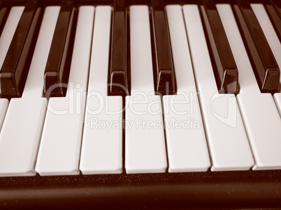 Retro look Music keyboard