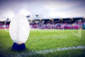 Composite image of rugby ball