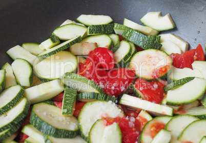 Zucchini with tomato