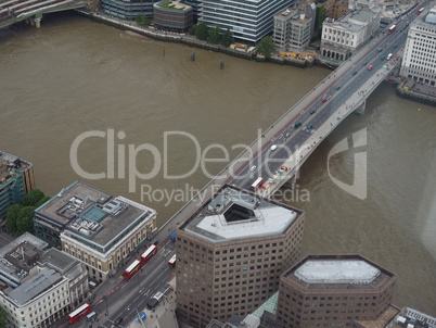 Aerial view of London