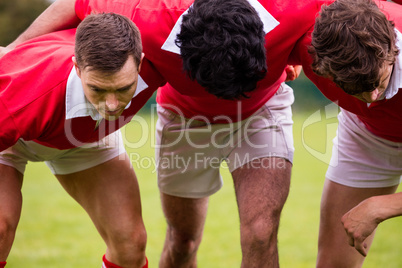 Rugby players ready to play