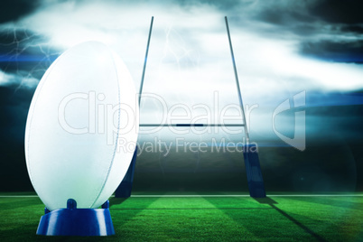 Composite image of rugby ball