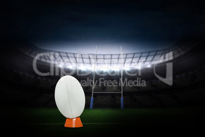 Composite image of rugby ball