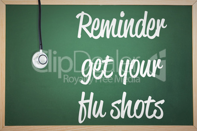 Composite image of flu shot reminder