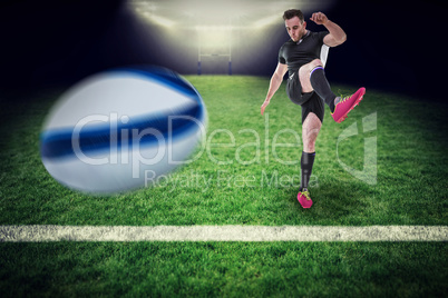 Composite image of rugby ball