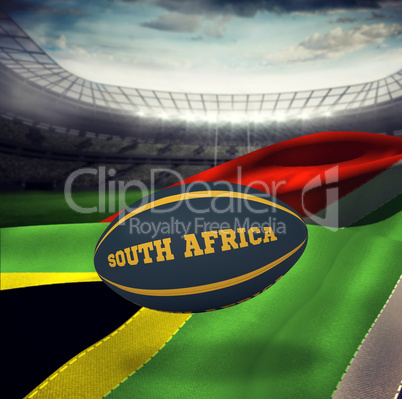 Composite image of south africa rugby ball