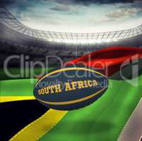 Composite image of south africa rugby ball