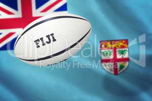 Composite image of fiji rugby ball