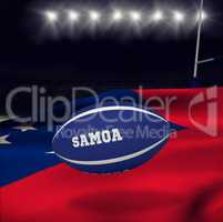 Composite image of samoa rugby ball