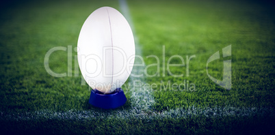 Composite image of rugby ball