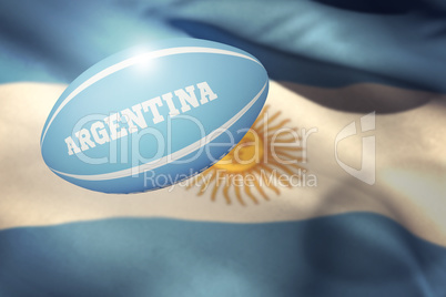 Composite image of argentina rugby ball
