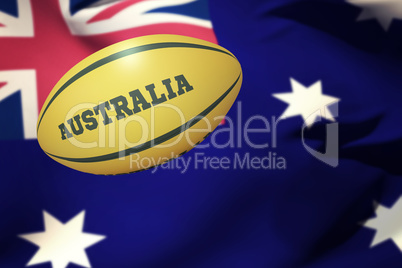 Composite image of australia rugby ball