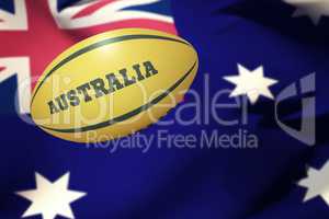 Composite image of australia rugby ball