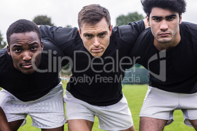 Rugby players ready to play