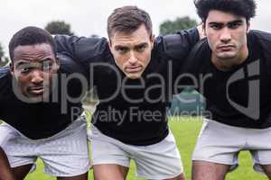 Rugby players ready to play