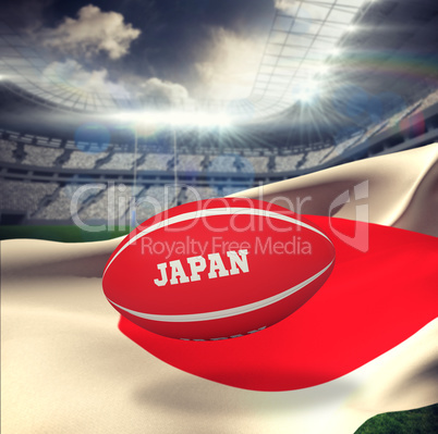 Composite image of japan rugby ball