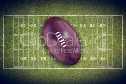 Composite image of american football