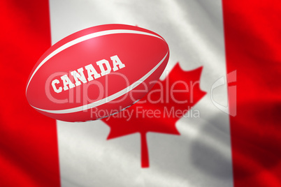 Composite image of canada rugby ball